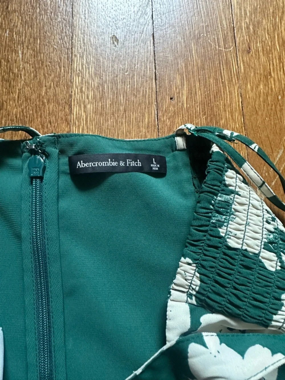 Abercrombie & Fitch Green and White Floral Maxi Dress